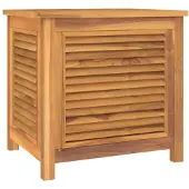 vidaXL Tuinbox met zak 60x50x58 cm massief teakhout