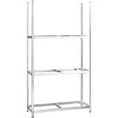 vidaXL Bandenrek 3-laags 110x40x200 cm staal zilverkleurig