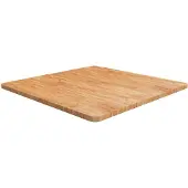 vidaXL Tafelblad vierkant 80x80x2,5cm massief eiken lichtbruin