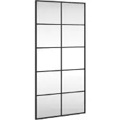 vidaXL Wandspiegel rechthoekig 50x100 cm ijzer zwart