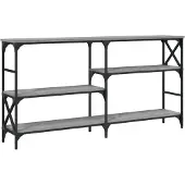 vidaXL Wandtafel 150x29x76,5 cm bewerkt hout grijs sonoma eikenkleurig