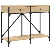 vidaXL Wandtafel 100x39x78,5 cm bewerkt hout sonoma eikenkleurig