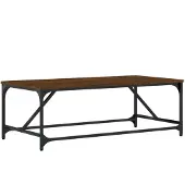 vidaXL Salontafel 100x50x35 cm bewerkt hout bruin eikenkleur