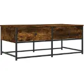 vidaXL Salontafel 100x51x40 cm bewerkt hout gerookt eikenkleurig