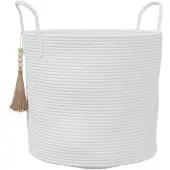 vidaXL Opbergmand Ø 40x35 cm katoen wit