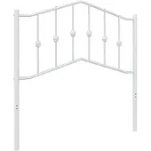 vidaXL Vervangend hoofdbord 90 cm metaal wit