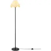 Costway Vloerlamp, 25x159 cm, moderne staande lamp met stoffen lampenkap
