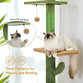 Famanu Kratzboom, model Cactus: Verstelbare hoogte, 5 plateaus, hangmat, ballen