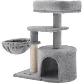 Famanu kattenboom met krabpaal en hangmat - Meerlaags kattenhuis