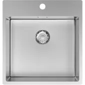 Pure.Sink Comfort RVS spoelbak 49x52 cm Tapwing met kraangatbank PCM4540T-02
