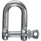PLASTIMO Straight Galvanized Shackle Zilver 10 mm