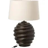J-Line Tafellamp - aluminium - bruin