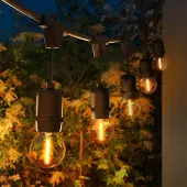 LEDVION - Prikkabel Lichtsnoer Buiten 40M - E27 Fitting - Koppelbaar - Incl. Stekker - Tuinverlichting