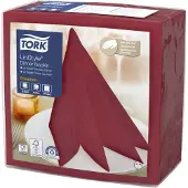 Tork 478855 LinStyle servetten 39x39cm bordeaux 1-laags, 12 x 50 stuks/karton, extreem strak