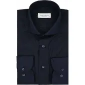 Profuomo Slim Fit Overhemd donkerblauw, Effen