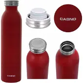 Casno Thermosfles 0,6L - Rood - RVS - Lange Warmtebehoud