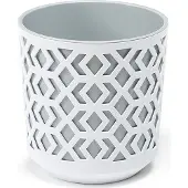 Lamela Aztek Pot 14cm Wit/Grijs - Stijlvolle Plantenbak