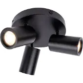 LEDVION - LED Plafondspot - Zwart 3-lichts - GU10 - IP20