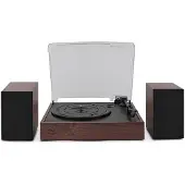 AVCOM Bluetooth Turntable System Walnut
