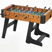 SPORTNOW - Voetbaltafel - MDF, roestvrij staal - 118x107,5x78cm - Bruin