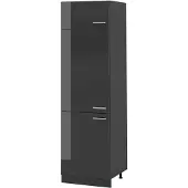 Vicco Hoge kast R-Line, Antraciet Hoogglans/Antraciet, 60 cm