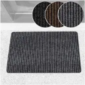 ANRO Deurmat Mischa Grijs 90x60cm – Schoonloopmat Antislip Rubber