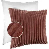 ANRO Sierkussen Roze 50x50 cm - Ribfluweel - Inclusief vulling