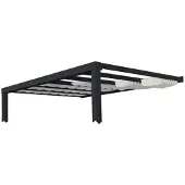 Canopia Palram | Aanleunende Pergola Stockholm Met Dakzonwering Grijs 340x370cm