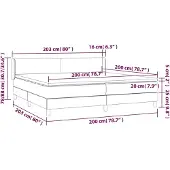 vidaXL Boxspring met matras fluweel donkergroen 200x200 cm