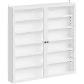 SoBuy Wit Hangend Muurkastje 80x12x80 cm