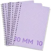 HEMA Collegeblokken Lila A4 Geruit 10mm - 3 Stuks (lila)