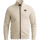 PME Legend Tussenjas 'Sweatshirt with jacquard pattern and flight pocket' offwhite