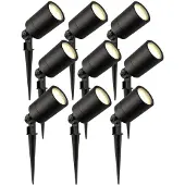 LEDVION - 9X LED Prikspots - 2700K - Zwart - 5W - IP65