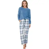Pastunette Fleece dames top blauw | Maat 40