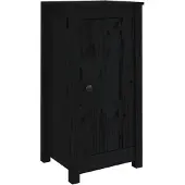 vidaXL Dressoirs 2 st 39x35x80 cm massief grenenhout zwart