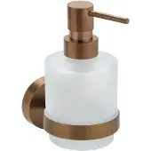 Sapho X-Round Copper Zeepdispenser 200ml, matglas, mat koper