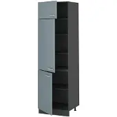 Vicco Hoge kast R-Line, Blauw-grijs/Antraciet, 60 cm