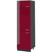 Vicco Hoge kast R-Line, Rode hoogglans/Antraciet, 60 cm