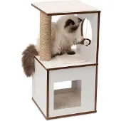 Famanu kraboom met speelhuisje - Compacte klimboom voor katten