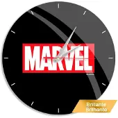 Ert Glanzende wandklok - Marvel Black