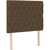 vidaXL Hoofdbord donkerbruin 90x7x118/128 cm stof