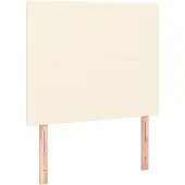 vidaXL Hoofdbord crème 100x5x118/128 cm kunstleer