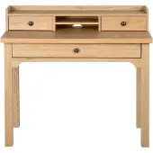 Famanu bureau, Scandinavisch design met opbergruimte - Wit/Natuurlijk