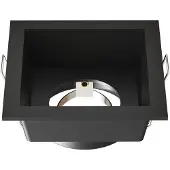 LEDVION – LED Inbouwspot Vierkant 85x85mm – Zwart – Dimbaar – GU10 – IP20