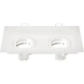 LEDVION – LED Inbouwspot Dubbel Rechthoek 185x100mm – Wit – Dimbaar – Kantelbaar – GU10 – IP20