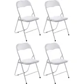 CLP Felix Set van 4 klapstoelen wit/wit