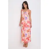 Trendyol TRENDYOLMİLLA Dames Meerkleurig Stippen Maxi Mouwloos Casual A-lijn Jurken