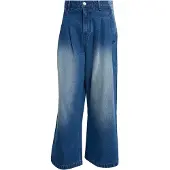 Adidas Bandplooi jeans 'JEANS MID-RISE WIDE' blauw denim