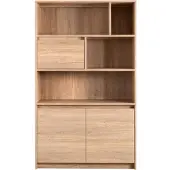 Profijt Meubel - Wandmeubel Quebec - Melamine - Bruin - 200 cm hoog - 120 cm breed