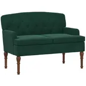 vidaXL Lovingseat met knoopge tuft Donkergroen 111 x 65 x 79 cm